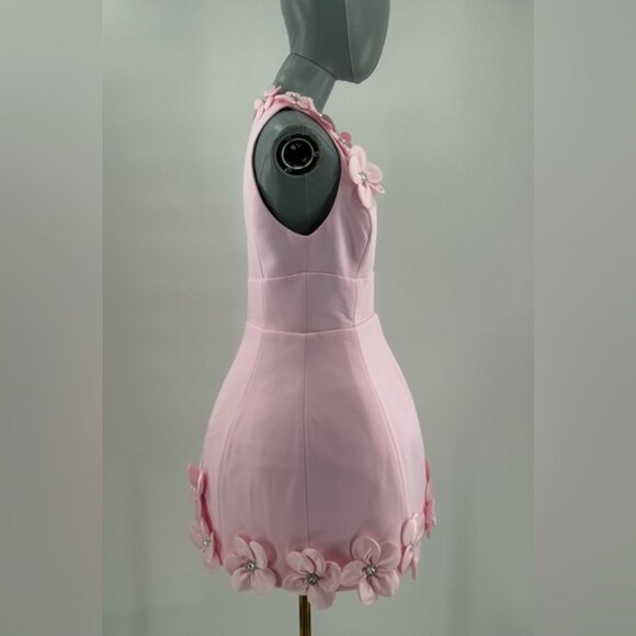 🆕 BRONX & BANCO 🧿 NWOT Estelle Floral Mini Dress, Blush Pink - Sz M US 6 - Picture 8 of 17